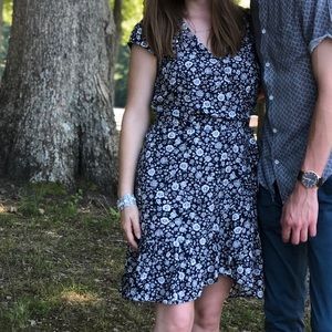 Floral J. Crew High & Low Dress